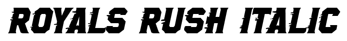 Royals Rush Italic font